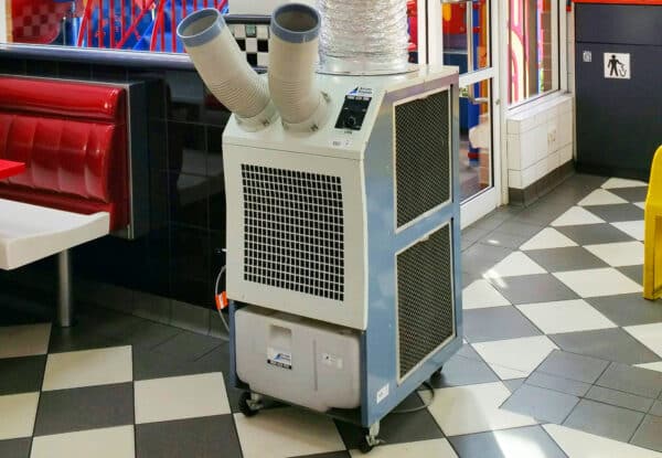 4.5kW Aircon Cooling unit in a fast food restaurant | Fast Food Aircon Solution | Aircon Rentals |