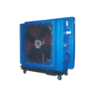 36-inch portable evaporative cooler front view with high-volume industrial fan