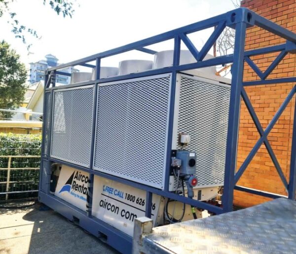 Temporary Chiller Hire Hospital installation during HVAC failure in Brisbane