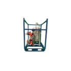 bag filter housing hire unit with pipe connections and valves for HVAC systems